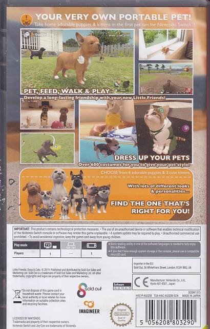 Little Friends Dogs and Cats - Nintendo Switch (B Grade) (Genbrug)